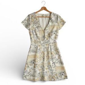 Wilfred Cream and Gold Mini Dress